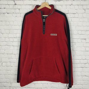 Abercrombie And Fitch 1/4 Zip Pullover Red Blue XL